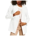 thumbnail image 1 of Ladies Workoffice Blazer Lapel Notched Elegant Cardigan Solid Color Fitted Suit Single Breasted Blouse Button Down Fashion Jacket Mid Length Leisure Outwear, 1 of 6