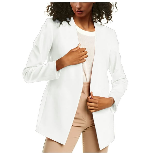 Veste de Travail pour Femmes, Blazer Élégant à Boutons, Veste Tunique à Simple Boutonnage, Cardigan Confortable, Veste Extensible