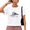 1-White, variant on Women's Grey Sketch Tabby Cat Read Book My Weekend Is Booked Graphic Short Sleeve Crop T-Shirt Comfort Crewneck XS-XL Top