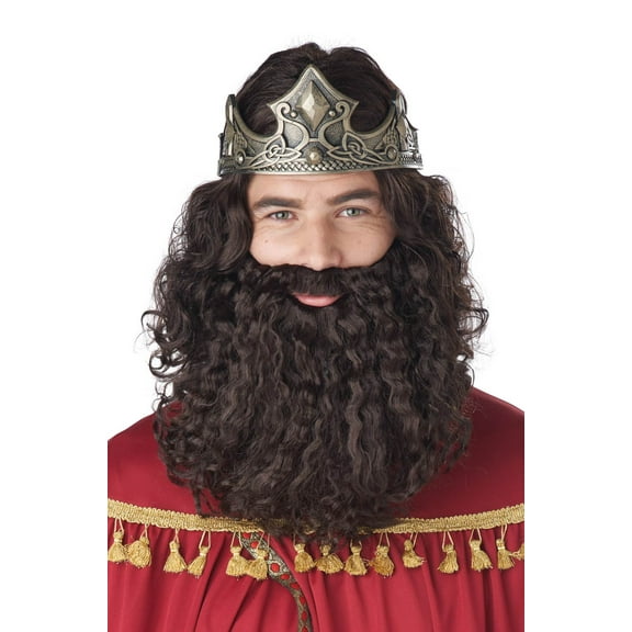 Biblical King Adult Wig and Beard (Brown)