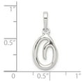 thumbnail image 6 of 925 Sterling Silver Initial O Shaped Pendant, 6 of 6