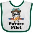 thumbnail image 3 of Inktastic Boys Future Pilot Panda Boys Baby Bib, 3 of 4