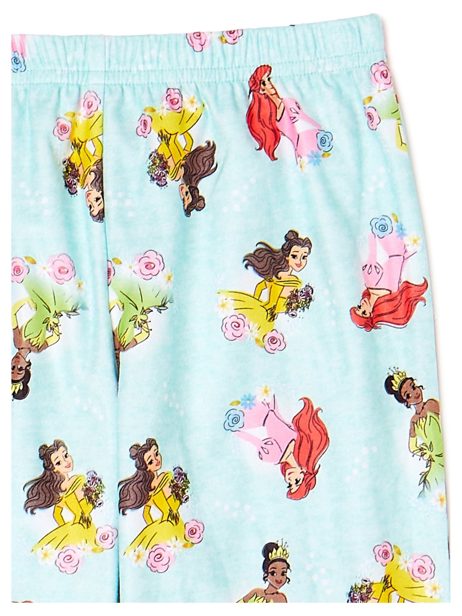 Disney Princess Girls Printed Pajama Set, 2-Piece, Sizes 4-10