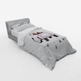thumbnail image 3 of Ambesonne Love Bedding Set 4 Pcs, Just Married Cartoon Car, Queen, Pink White, 3 of 3