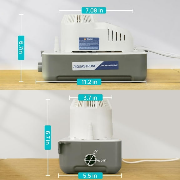 115V 70 GPH Condensate Pump with Safety Switch for AC, Furnace, Dehumidifier