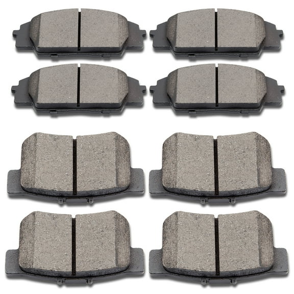 SCITOO Ceramic Front Rear Disc Brake Pad Set fit for 2007-2010 for Acura CSX, 2002-2006 for Acura RSX, 2006-2011 for Honda Civic, 2000-2009 for Honda S2000