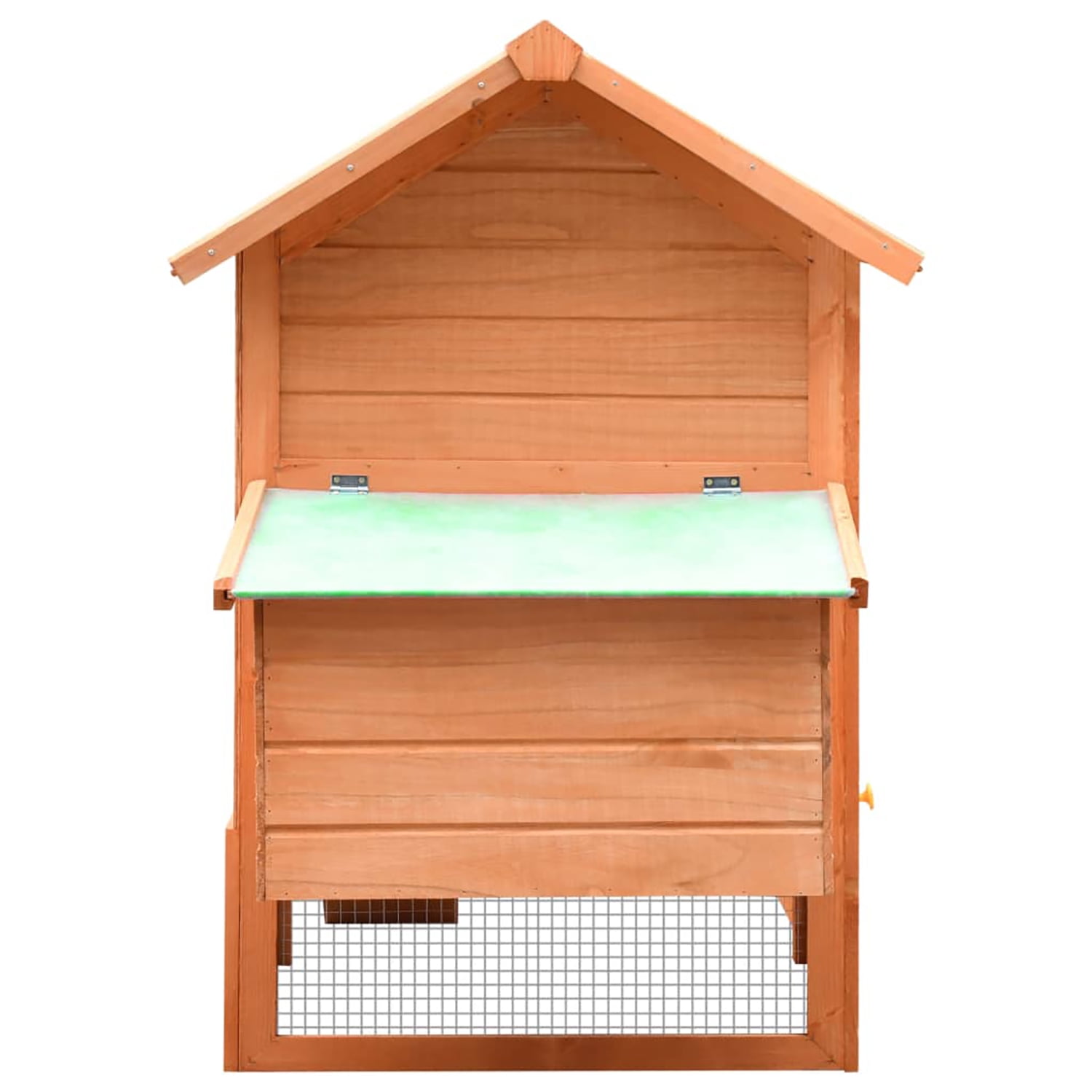 Pefilos 66.9" Chicken Cage for Outdoor Solid Pine & Fir Wood Rabbit Hutch, Orange Pefilos 66.9" Chicken Cage for Outdoor Solid Pine & Fir Wood Rabbit Hutch, Orange