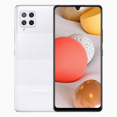 Samsung Galaxy A42 5G SM-A426B Dual-SIM 128GB ROM + 4GB RAM Factory Unlocked Android Smartphone (Prism Dot White) - International Version