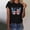 Black, variant on Fourth of July Tshirts Shirts for Women Butterfly Usa Flag Shirts Crew Neck 4th of July Tops Short Sleeve Golf T-Shirt Curvy Tee Blouse Apparel