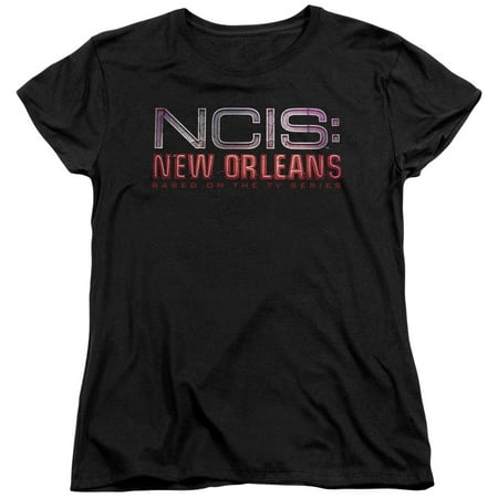 NCIS:New Orleans Neon Sign Womens Short Sleeve Shirt Black