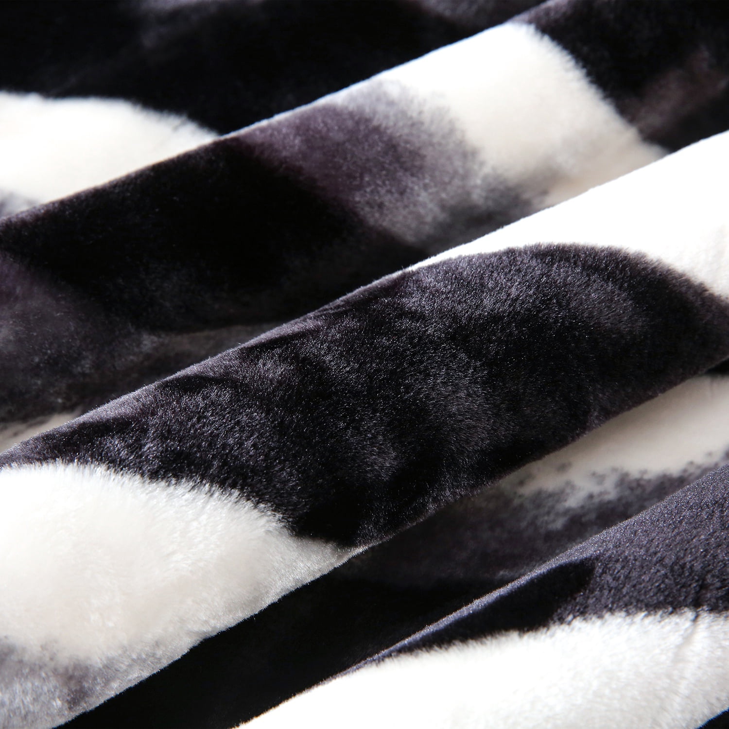 10lbs Heavy Thick A&B Pattern Blanket 2Ply Reversible - Thick Warm Plush Korean Style Bed Blanket, King Size Fleece Plush Blanket, Soft Winter Blanket For Adult 87" x 95", Black Tiger