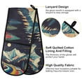 thumbnail image 2 of Yayeee Double Oven Mitt Kitchen Heat Resistant Baking 35" x7" Quilted Glove, Evening Mountain Road, 2 of 6