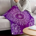 thumbnail image 3 of Purple Boho Blanket Soft Cozy Warm Throw Blanket for Couch, Plush Fuzzy Flannel Fleece Blankets for Sofa, Vintage Ethnic Abstract Geometric Aesthetic Bed Blankets Lightweight Gifts for Women, 40"x50", 3 of 9