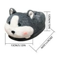 thumbnail image 6 of Couple Cartoon Animal Slippers With Padded Heels Winter Warm Indoor Floor Shoes, 6 of 7