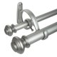 thumbnail image 1 of Juego de Varillas para Tratamiento de Ventanas Dobles de urna de 1 Pulgada Barra de Cortina Gris Antique Silver 36 72 Inch, 1 of 8