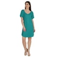 thumbnail image 4 of Inkmeso Plain Swing Dress Knee Length Cotton Jersey Basic Dress w/ Patch Pocket, 4 of 7