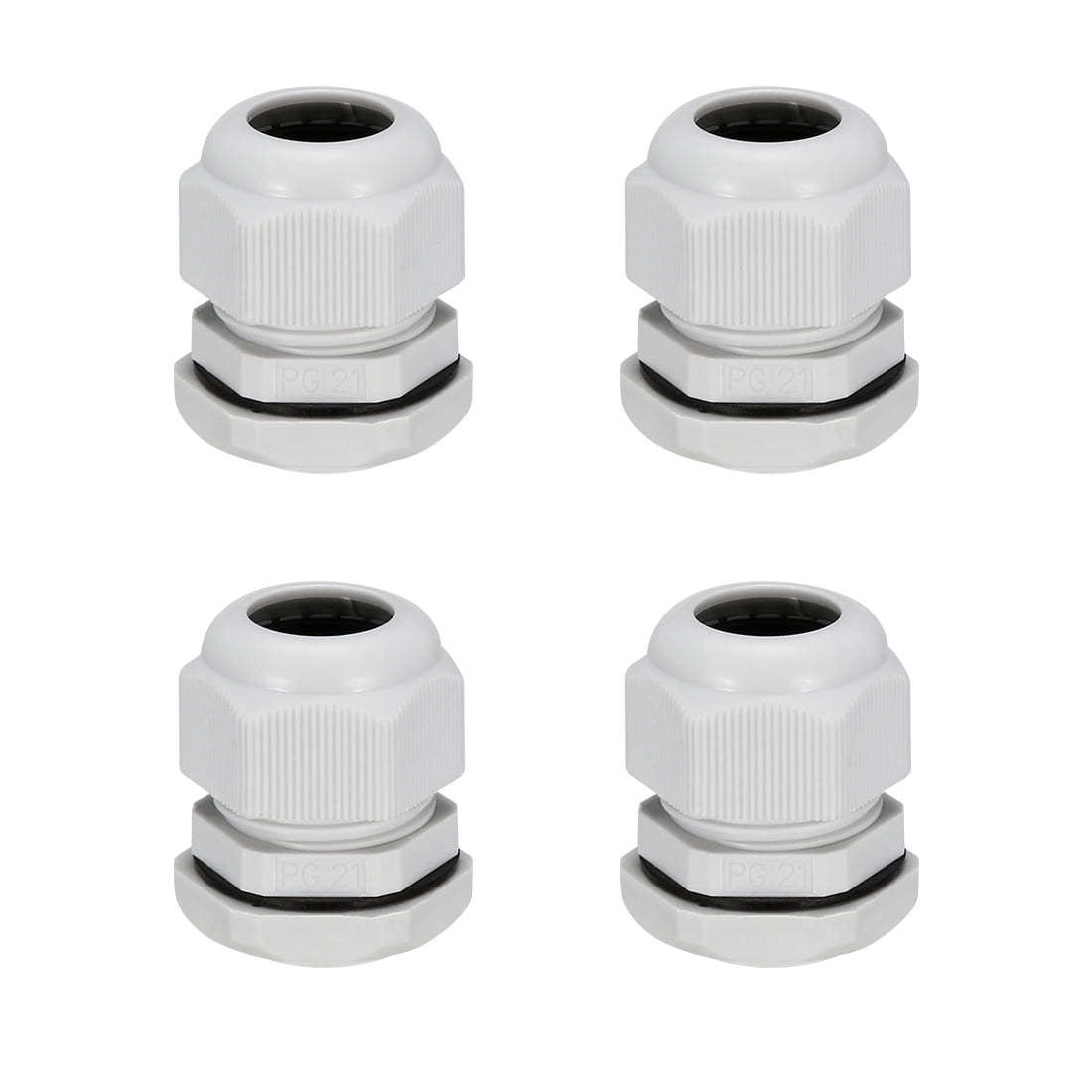 uxcell 8Pcs PG29 Cable Gland Waterproof Plastic Joint Adjustable Locknut Black for 18mm-25mm Dia Cable Wire