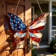 thumbnail image 2 of Butterfly Acrylic Sun Catcher for Window Hanging, 4th Of July Decoration Stained Glass Window Hanging Suncatcher, Patriotic Colorful Butterfly Hanging Ornament for Window Art Wall Decor, 2 of 6