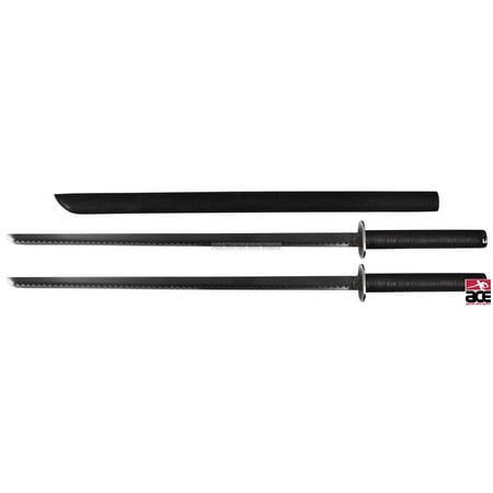 leonardo dual ninja swords w back carrying scabbard walmart com