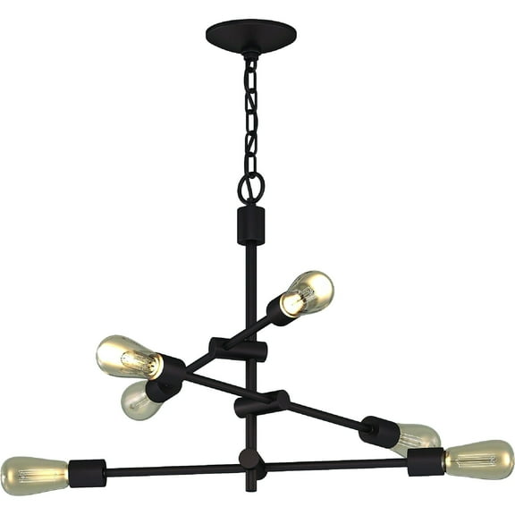 Volume Lighting Lis 6-Light Indoor Antique Bronze Hanging Chandelier