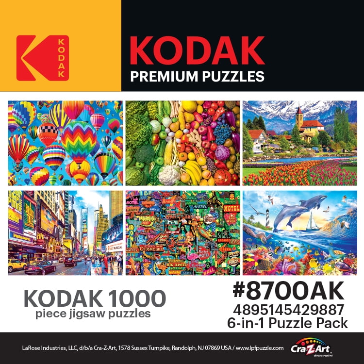 Kodak 1000 Piece Jigsaw Puzzles Multipack 6 Individually Wrapped