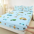 thumbnail image 3 of Castle Fairy Cartoon Truck 4pcs Bed Sheets,Kawaii Tractor King Sheets,Construction Vehicles Super Cozy Sheet Set,Lightweight Car Room Decor, 3 of 7