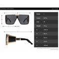 thumbnail image 4 of Gafas de sol de una pieza con montura plana retro de gran tamaño para mujer, 4 of 4