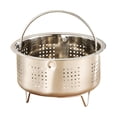 thumbnail image 4 of Vaporera de alimentos Cesta de verduras de acero inoxidable Olla arrocera Rejilla al vapor Gyoza y 138 cm x 8 cm, 4 of 9
