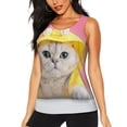 thumbnail image 3 of Goofa A Funny Cat Printed Womens Workout Tops for Women Sleeveless Yoga Shirts Athletic Running Tank Tops Sleeveless Gym Clothes Workout Apparel-Medium, 3 of 9