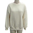 thumbnail image 1 of Top de cuello redondo, sudadera de mujer con cuello redondo y hombros caídos, camiseta de manga larga de calidad profesional, 1 of 2