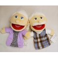 thumbnail image 5 of Marionetas de mano de dibujos animados familiares, juguetes de peluche para educación preescolar temprana, marionetas de juego de rol con apertura de boca, abuela, 5 of 5