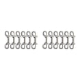 thumbnail image 4 of Inteprter 6 piezas de broches de perno reutilizables extraíbles de alta resistencia gancho de cierre de doble extremo para interior y exterior llavero Plata 2piezas Inteprter CBP197462, 4 of 5