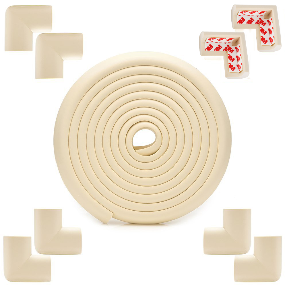Baby Proofing White Corner Guards Kit Extra Dense Childproof Baby Proofing White Corner Guards Kit Extra Dense Childproof Furniture Protectors Free Home Guard 3 5cm 1 38 Length Of Side 16 4ft