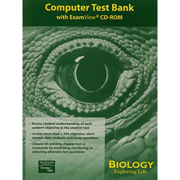Pre-Owned Computer Test Bank With Exam View Book And Cd-rom - Teacher's Edition: Biology - Exploring Life, 9780131150614, 0131150618, Paperback, Teacher’s edition