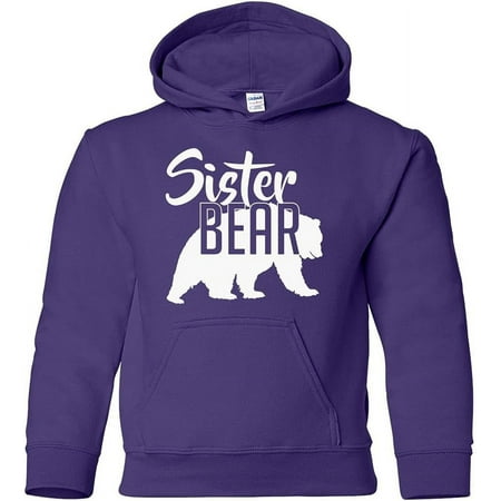 Custom Apparel House Sister Bear Hoodie Youth Childrens Girls Soft Hoodie Unisex Sweatshirt Purple XL Custom Apparel House Sister Bear Hoodie Youth Childrens Girls Soft Hoodie Unisex Sweatshirt Purple XL