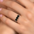 thumbnail image 4 of Gem Stone King 10K Two Tone Gold Black Onyx Engagement Ring for Women | 1.43 Cttw | Round 5MM | Gemstone December Birthstone | Size 7, 4 of 6