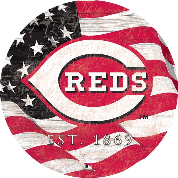 Cincinnati Reds 12 Team Color Flag Sign Walmart Com Walmart Com