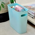 thumbnail image 3 of Youngever 1.5 Gallon Slim Trash Can, Plastic Garbage Container Bin, Small Trash Bin with Handles for Home Office, Living Room, Study Room, Kitchen, Bathroom (1 Pack Mint), 3 of 4