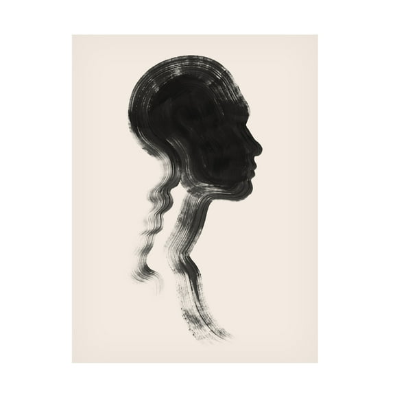 Trademark Fine Art Grace Popp  Brushstroke Cameo I Canvas Wall Art