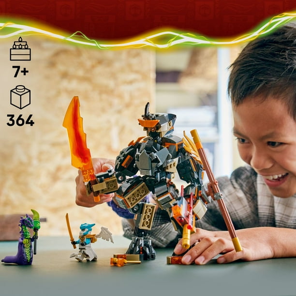 LEGO NINJAGO Cole's Mission Mech & Dragon Zane Building Toy for