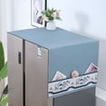 thumbnail image 1 of Namzi Housse de Réfrigérateur double Porte 1 Pce Housse de Porte Simple Tissu machine à Laver Four à Micro-Ondes Résistant à l'Huile Imperméable Housse Anti-Poussière 100 * 35cm (Bleu), 1 of 3