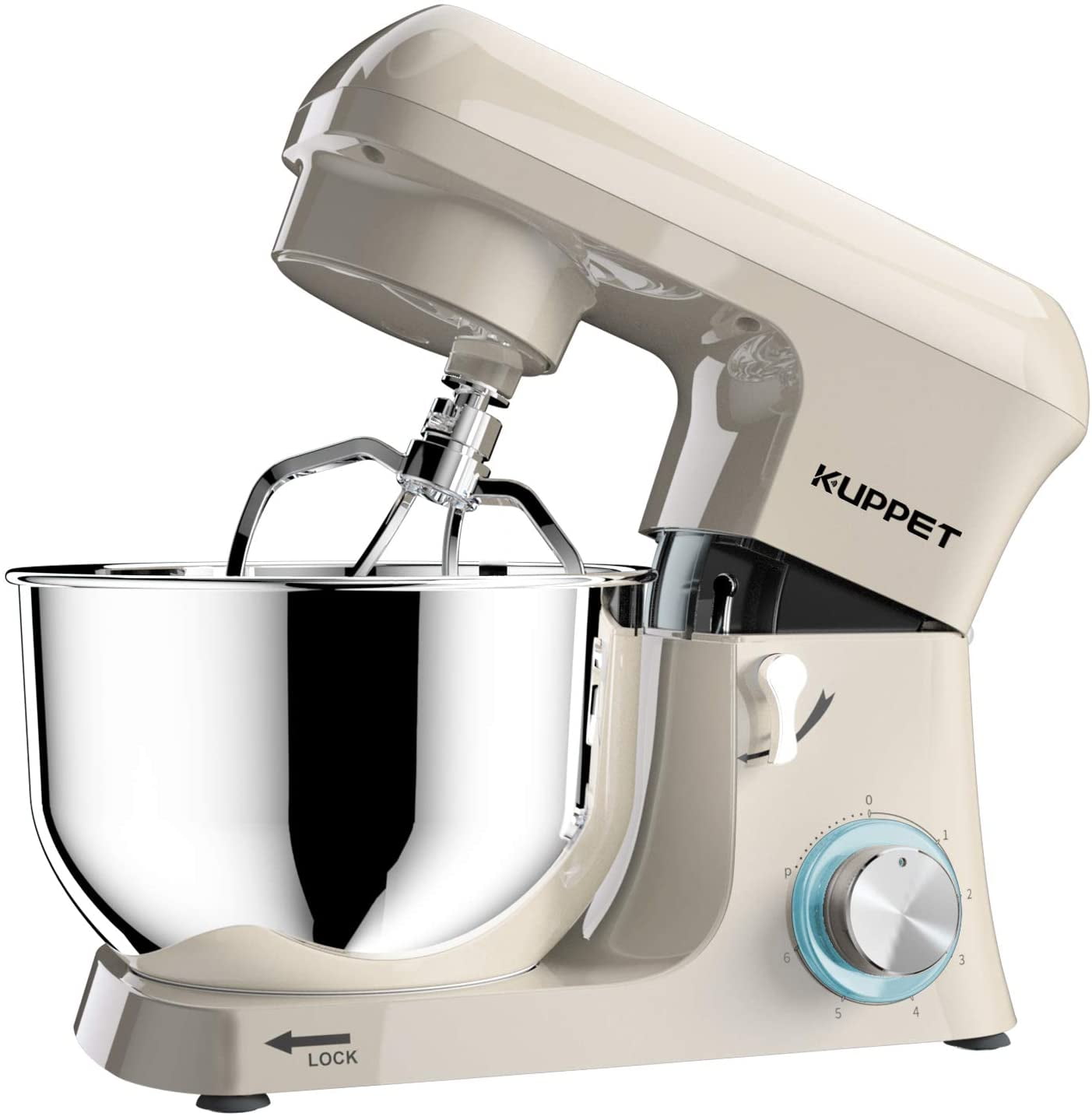 KUPPET Stand Mixer, 6.5QT 700W 6Speed TiltHead Food Mixer, Metal
