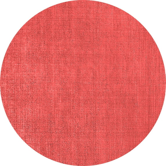 Ahgly Company Indoor Round Oriental Red Industrial Area Rugs, 6' Round