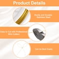 thumbnail image 3 of Uxcell Artistic Wire 26ft 20 Gauge Stainless Steel Craft Jewelry Wrapping Wire, Gold, 3 of 5