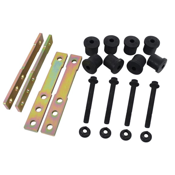 BST BSSP Adjustable 1" 2" 3" 4" Rear Shackle Lift Kit Replacement For 76-81 Camaro Firebird Trans Am 3 Position, Adjustable Rear Lift Shackle Kit