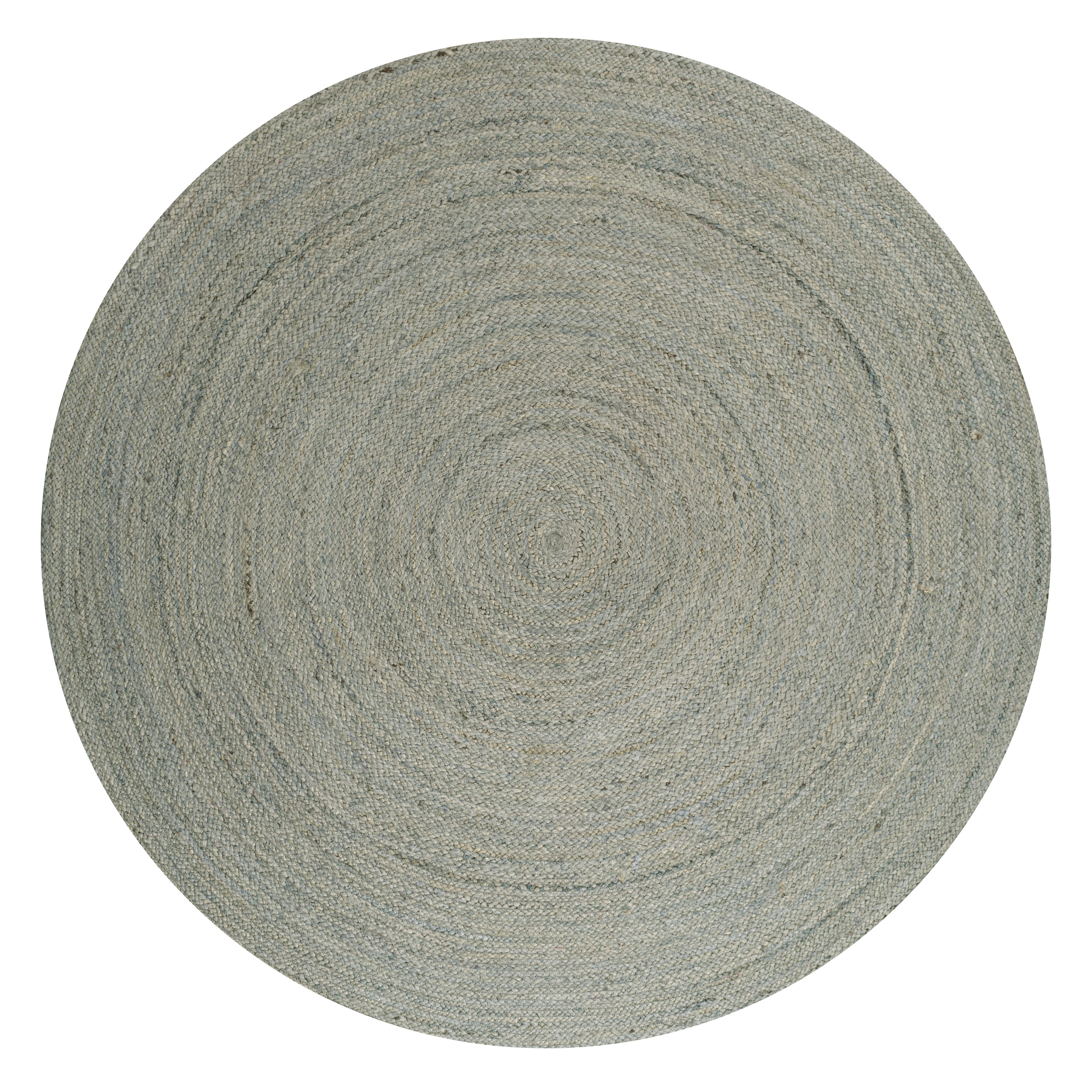 JONATHAN Y ANSA 6' Round Area Rug, Zara Braided Coastal Cottage Jute - Gray, RNF116D-6R