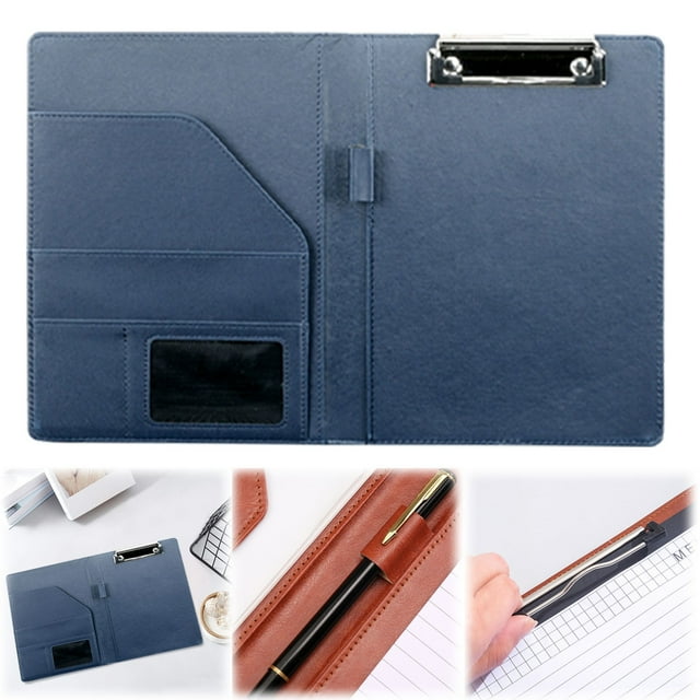 Meiiso Série d'Outils, Dossier Multifonctionnel A5 Bleu, Dossier Multifonctionnel Insert Transparent Dossier d'Affaires Perforé Feuille de Négociation Rangement Signature Contrat Dossier, Liquidation!