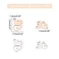thumbnail image 5 of 8Pcs 2 Colors 304 Stainless Steel Charms Laser Cut Elephant Rose Gold & Stainless Steel Color 12x11x1.5mm Hole: 1.2mm 4pcs/color, 5 of 7