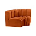 thumbnail image 6 of Meridian Furniture Arc Cognac Velvet Modular Sectional, 6 of 9