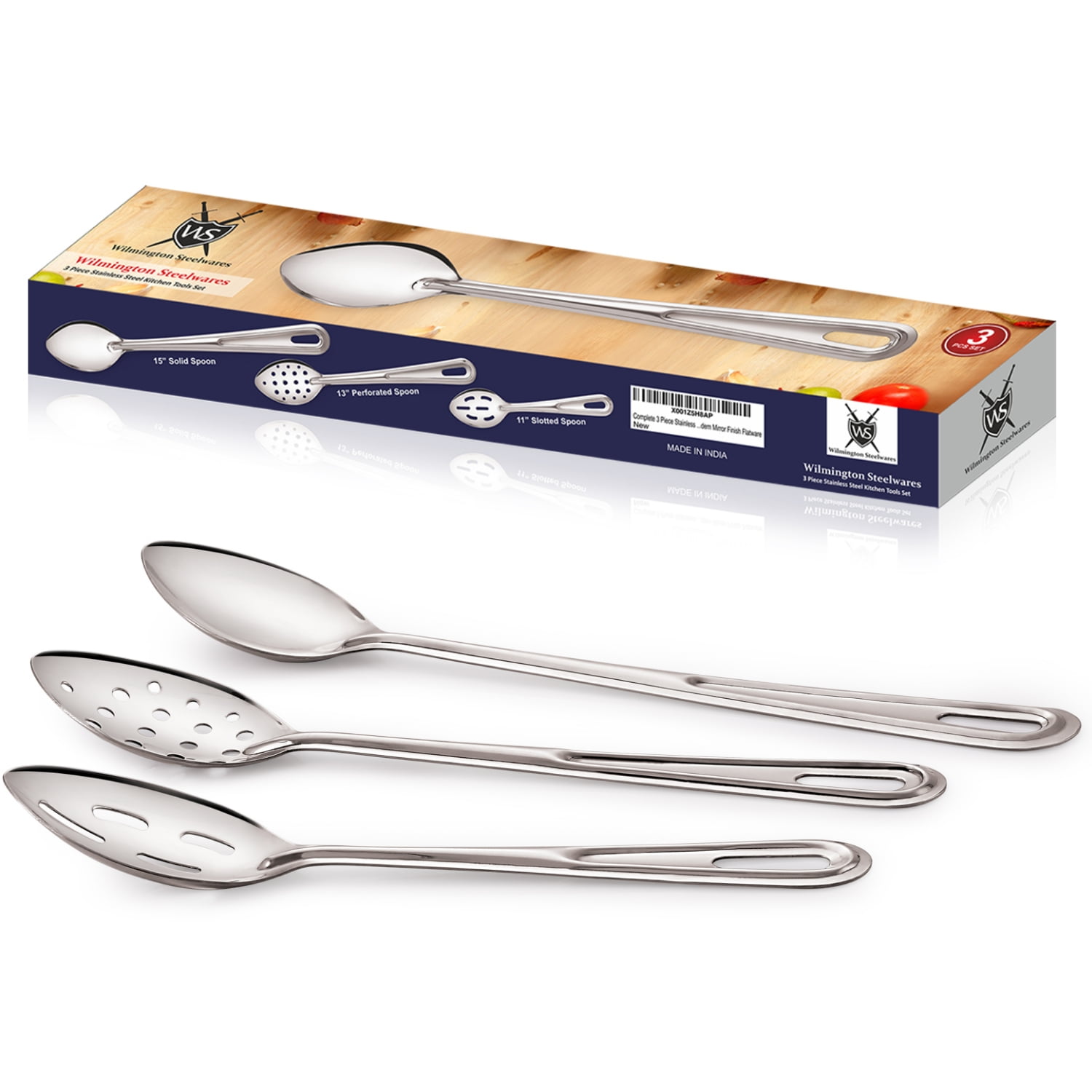 15 Inch Stainless Steel Perforated Spoon Basting Spoon Set for Buffet Can Banquet Cooking Kitchen Basics Perforated Basting Spoon 11 3 Pieces Slotted Serving Spoons 13 15 Inch Stainless Steel Perforated Spoon Basting Spoon Set for Buffet Can Banquet Cooking Kitchen Basics Perforated Basting Spoon 11 3 Pieces Slotted Serving Spoons 13
